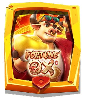 หน้าปกเกมสล็อตธีมวัวทองในกรอบทอง